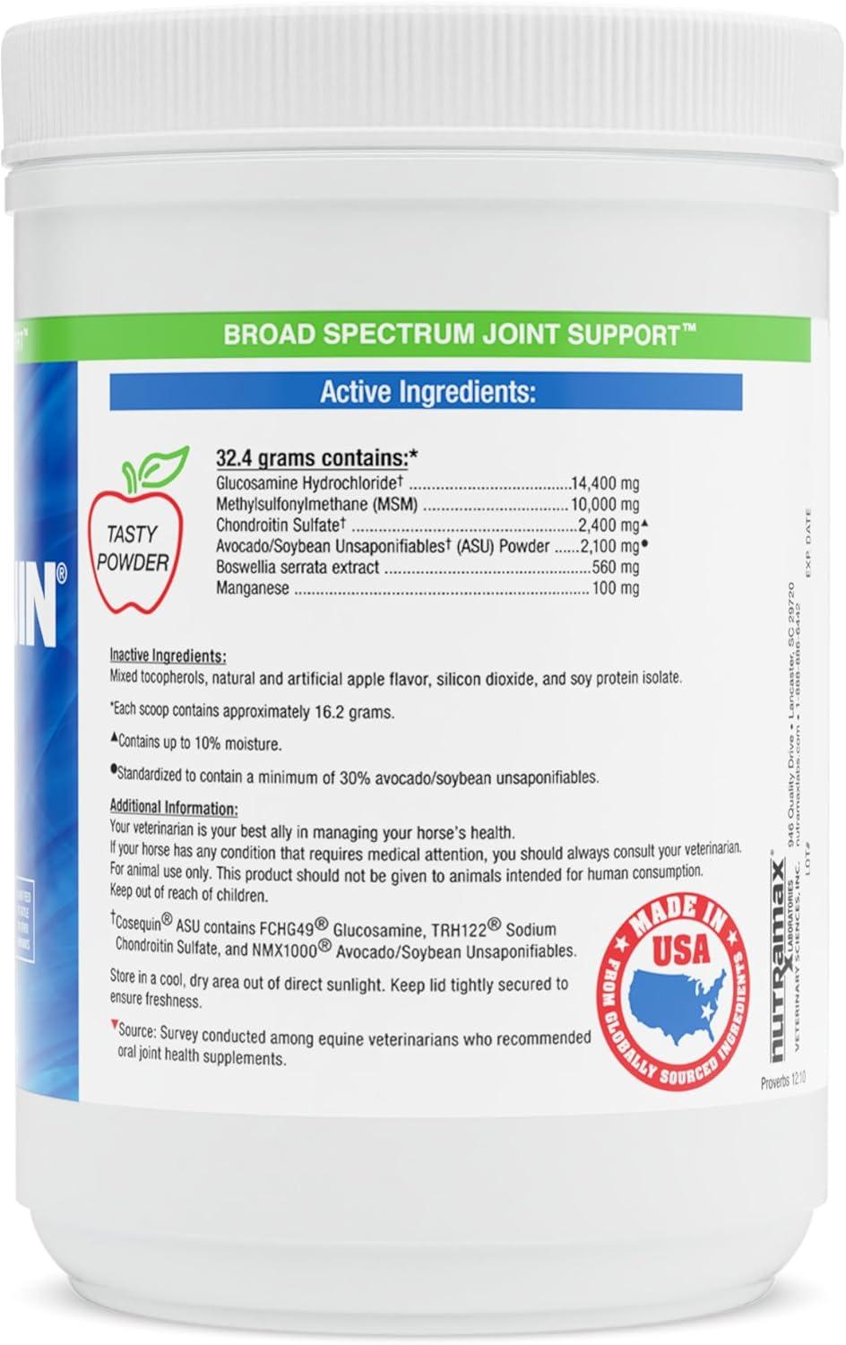 image:imageNutramax Cosequin ASU Pellets Joint Health Supplement for Horses Pellets with Glucosamine and Chondroitin 1420 Grams500g