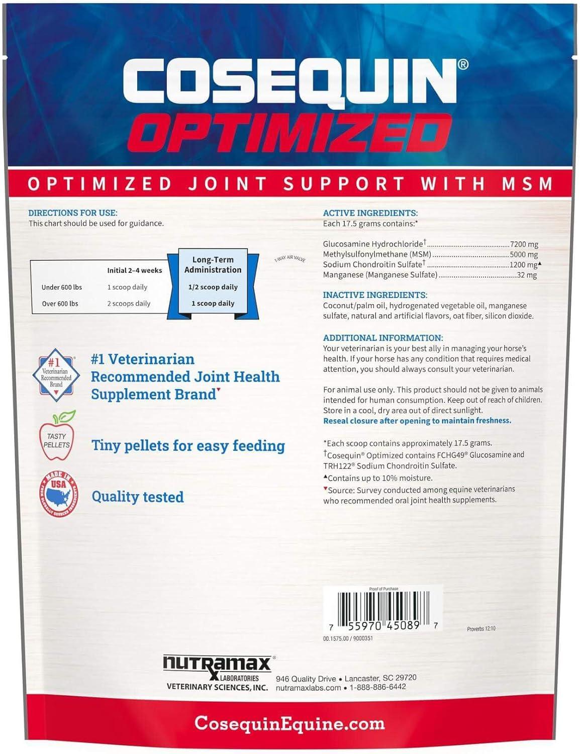 image:imageNutramax Cosequin Optimized with MSM Joint Health Supplement for Horses Powder with Glucosamine and Chondroitin 1400 Grams1400 Grams