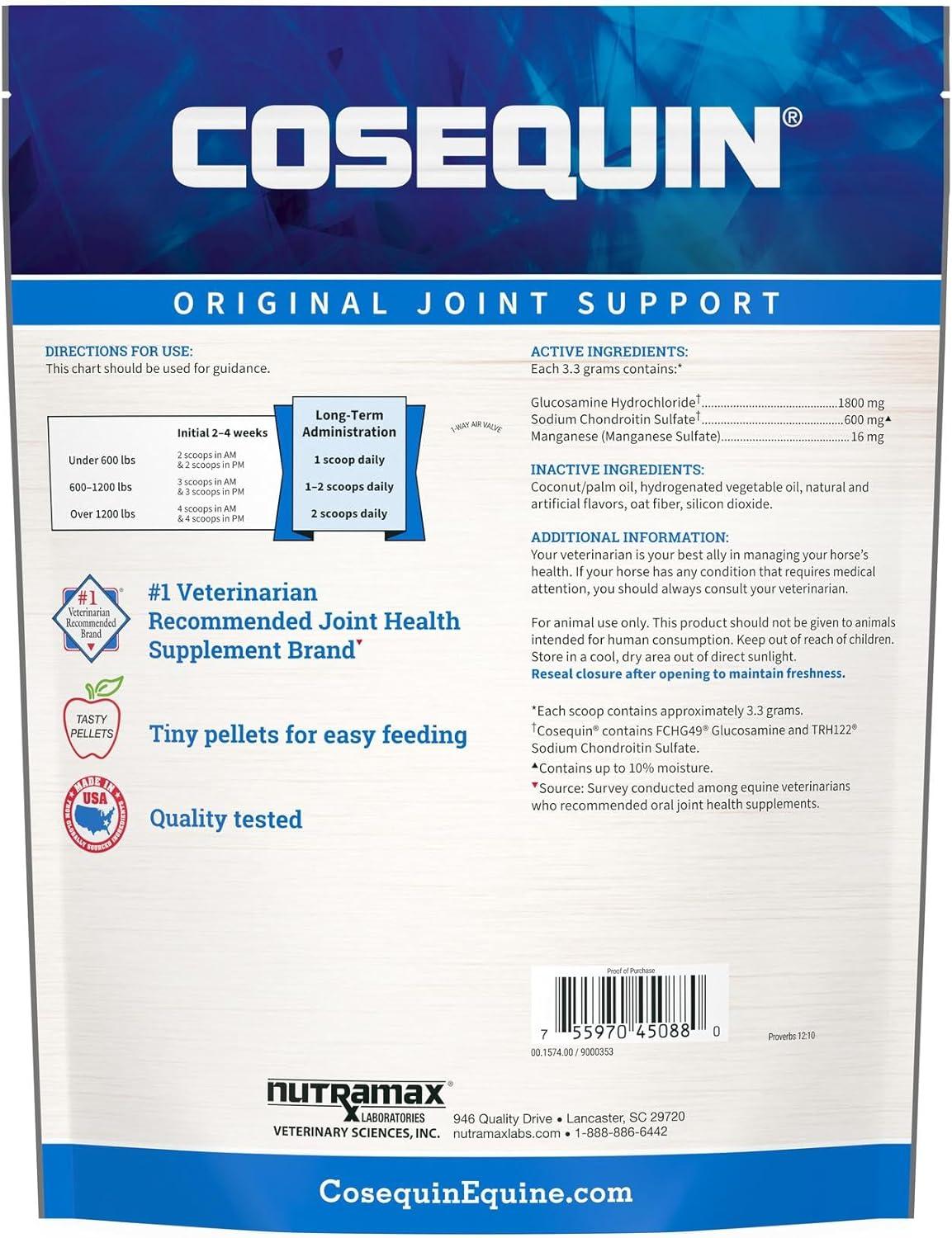 image:imageNutramax Cosequin Original Pellets Joint Health Supplement for Horses with Glucosamine and Chondroitin 910 Grams910 GRAM