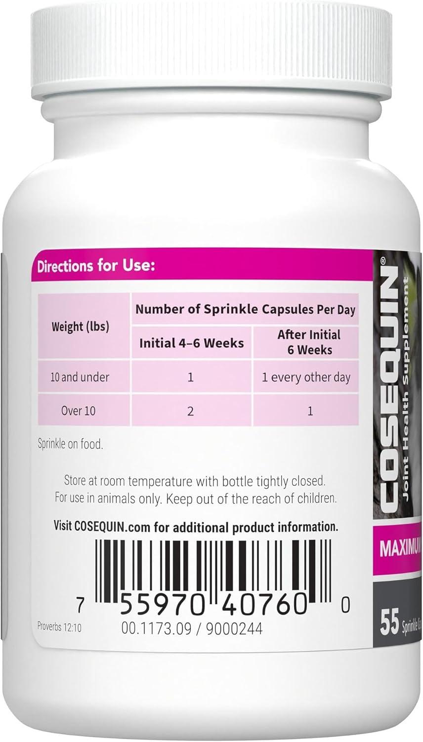 image:imageNutramax Cosequin for Cats Joint Health Supplement Contains Glucosamine for Cats Plus Chondroitin and Boswellia Supports Healthy Joints For All Breeds and Sizes Sprinkle Capsules 60 Count110 Count