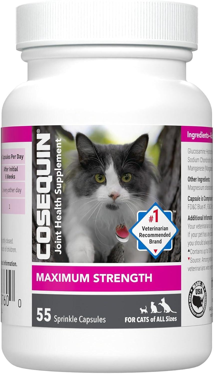 image:imageNutramax Cosequin for Cats Joint Health Supplement Contains Glucosamine for Cats Plus Chondroitin and Boswellia Supports Healthy Joints For All Breeds and Sizes Sprinkle Capsules 60 Count110 Count