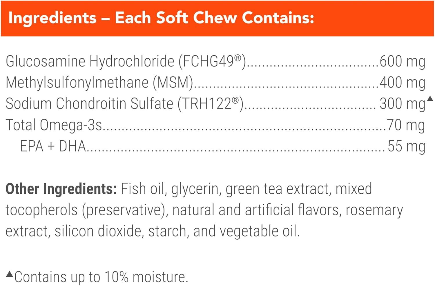 image:imageNutramax Cosequin for Dogs Joint Health Supplement Contains Glucosamine Plus Chondroitin MSM and Omega3s Supports Joint and Skin and Coat Health Soft Chews 120 Count