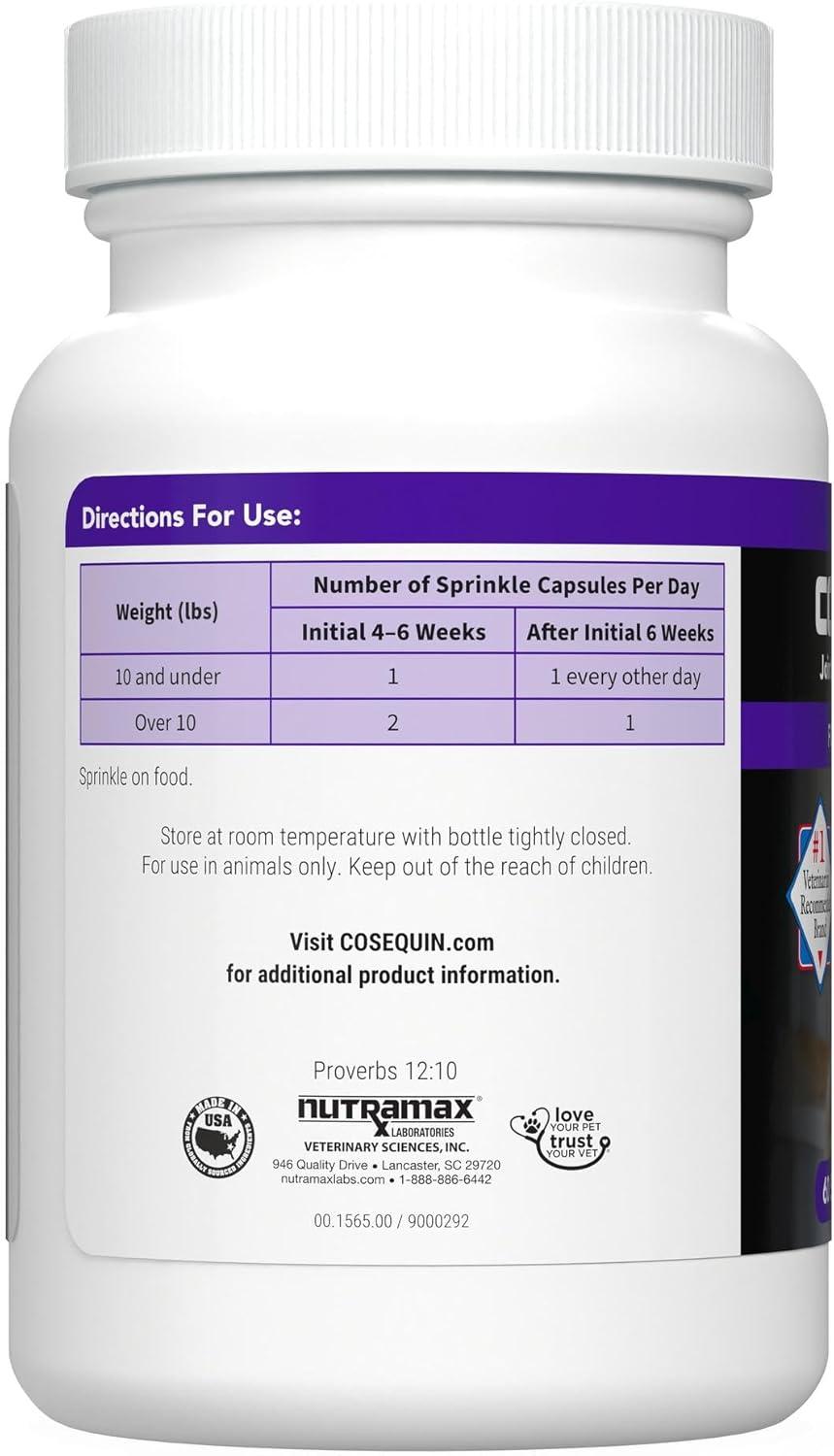 image:imageNutramax Cosequin for Senior Cats Joint Health Supplement Contains Glucosamine for Cats Plus Chondroitin Supports Joint Skin and Coat and Immune Health Sprinkle Capsules 60 Count