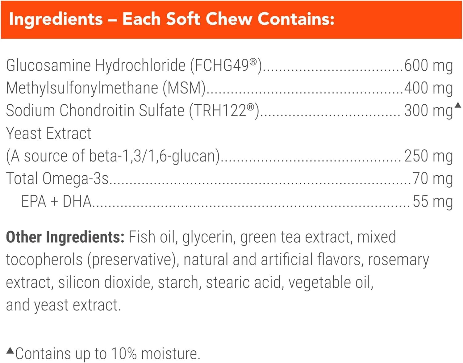 image:imageNutramax Cosequin for Senior Dogs Joint Health Supplement Contains Glucosamine for Dogs Chondroitin MSM Omega3s and BetaGlucan Supports Joint Skin and Coat Immune Health Soft Chews 60 Count120 ct