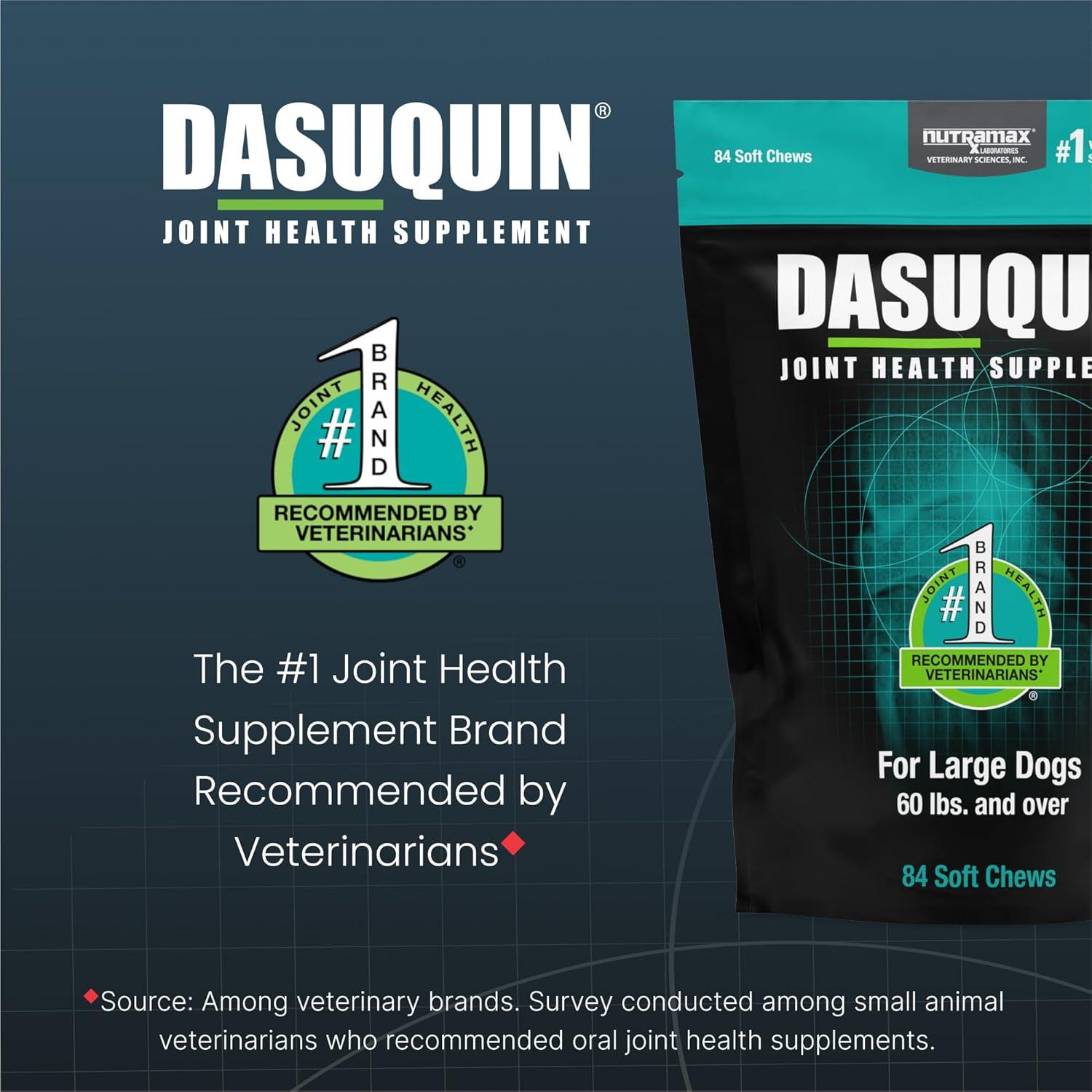 image:imageNutramax Dasuquin for Large Dogs Joint Health Supplement Contains Glucosamine for Dogs Plus Chondroitin ASU and More Supports Healthy Joints Soft Chews 150 CountLarge Dog 84 Count Pack of 1