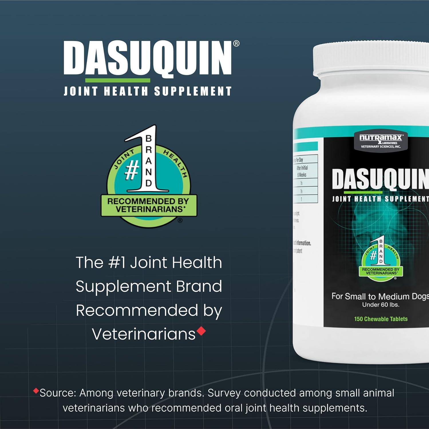 image:imageNutramax Dasuquin for Small to Medium Dogs Joint Health Supplement Contains Glucosamine for Dogs Plus Chondroitin ASU and More Supports Healthy Joints Chewable Tablets 150 CountUnder 60Pound