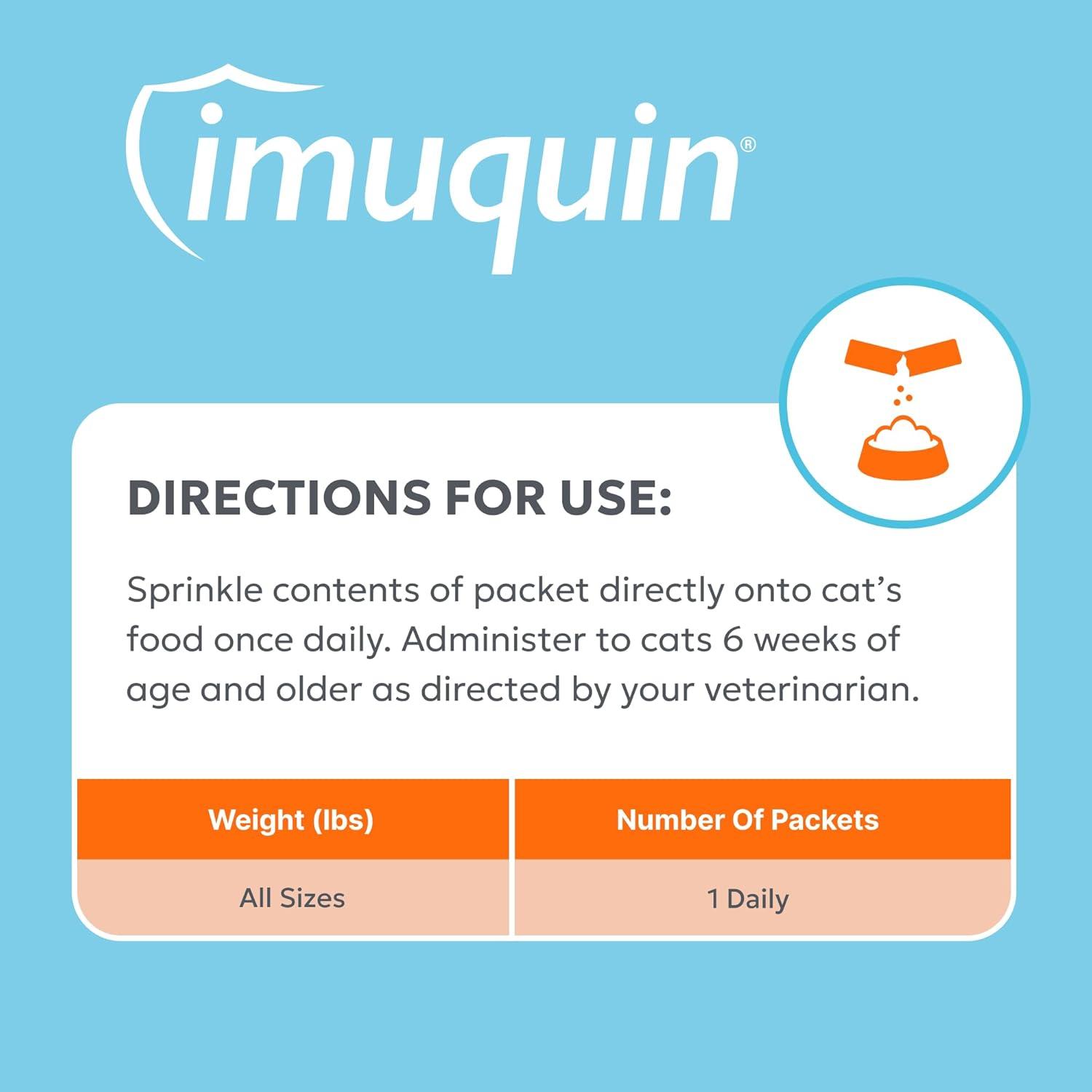 image:imageNutramax Imuquin Immune Health Supplement Powder for Cats with Beta Glucans Marine Lipids Vitamins and Minerals 30 Packets Updated Version60 packets