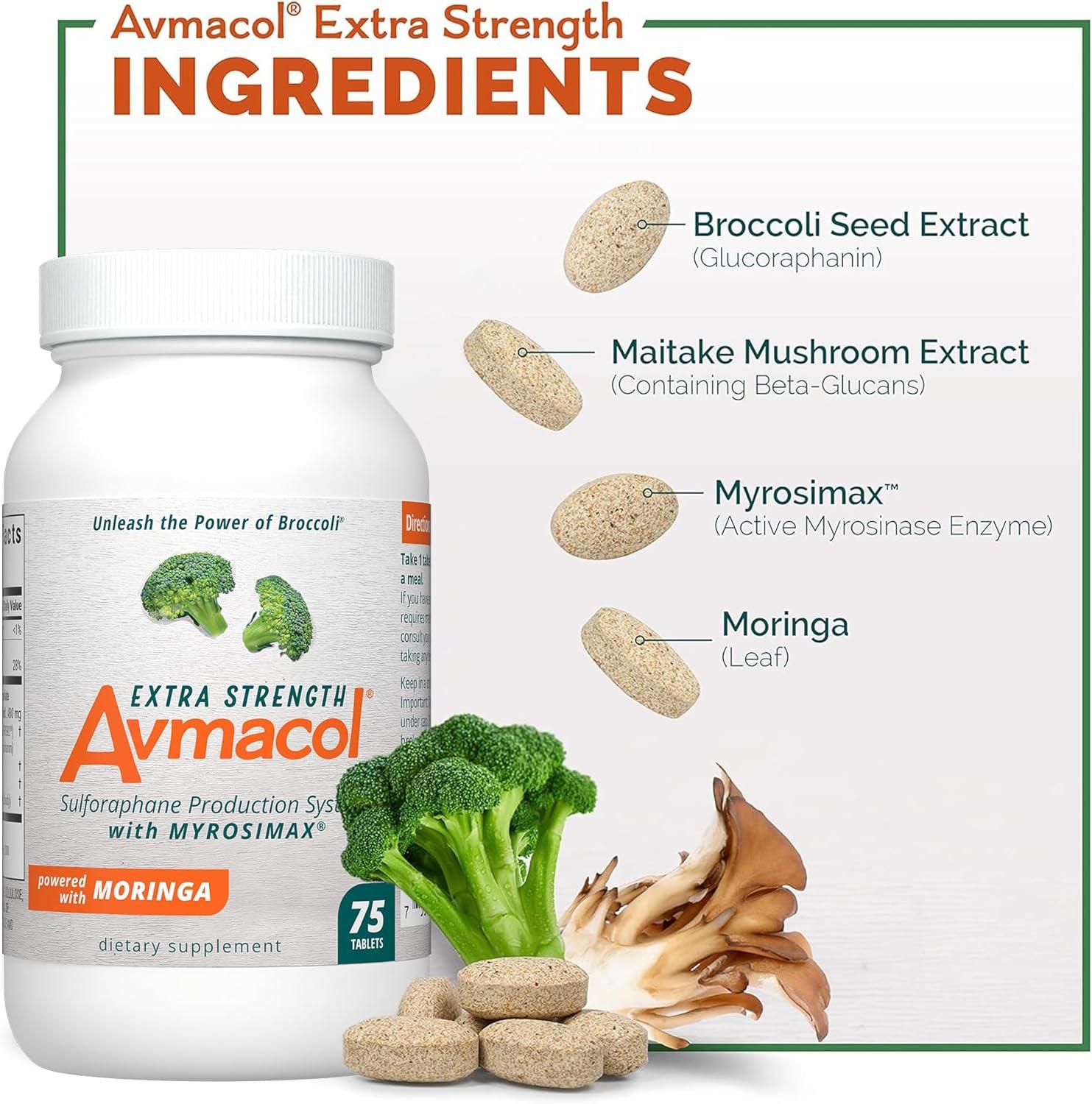 image:imageNutramax Laboratories Avmacol Extra Strength 1 Researched SulforaphaneProducing Brand for Detoxification with Glucoraphanin and Active Myrosinase Immune Health Adults amp Children 30 Tablets75 Count Pack of 1