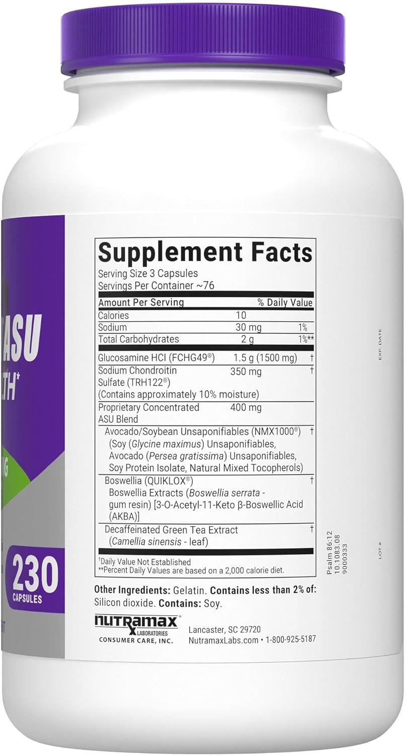 image:imageNutramax Laboratories Cosamin ASU Joint Health Supplement with Glucosamine Chondroitin amp ASU for Adult Men amp Women Joint Supplement 150 Capsules230 count Pack of 1
