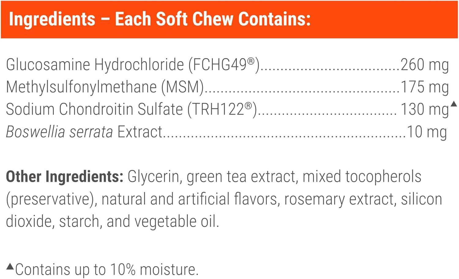 image:imageNutramax Laboratories Cosequin Plus MSM amp Boswellia Mini Sized Soft Chews1 Count Pack of 1