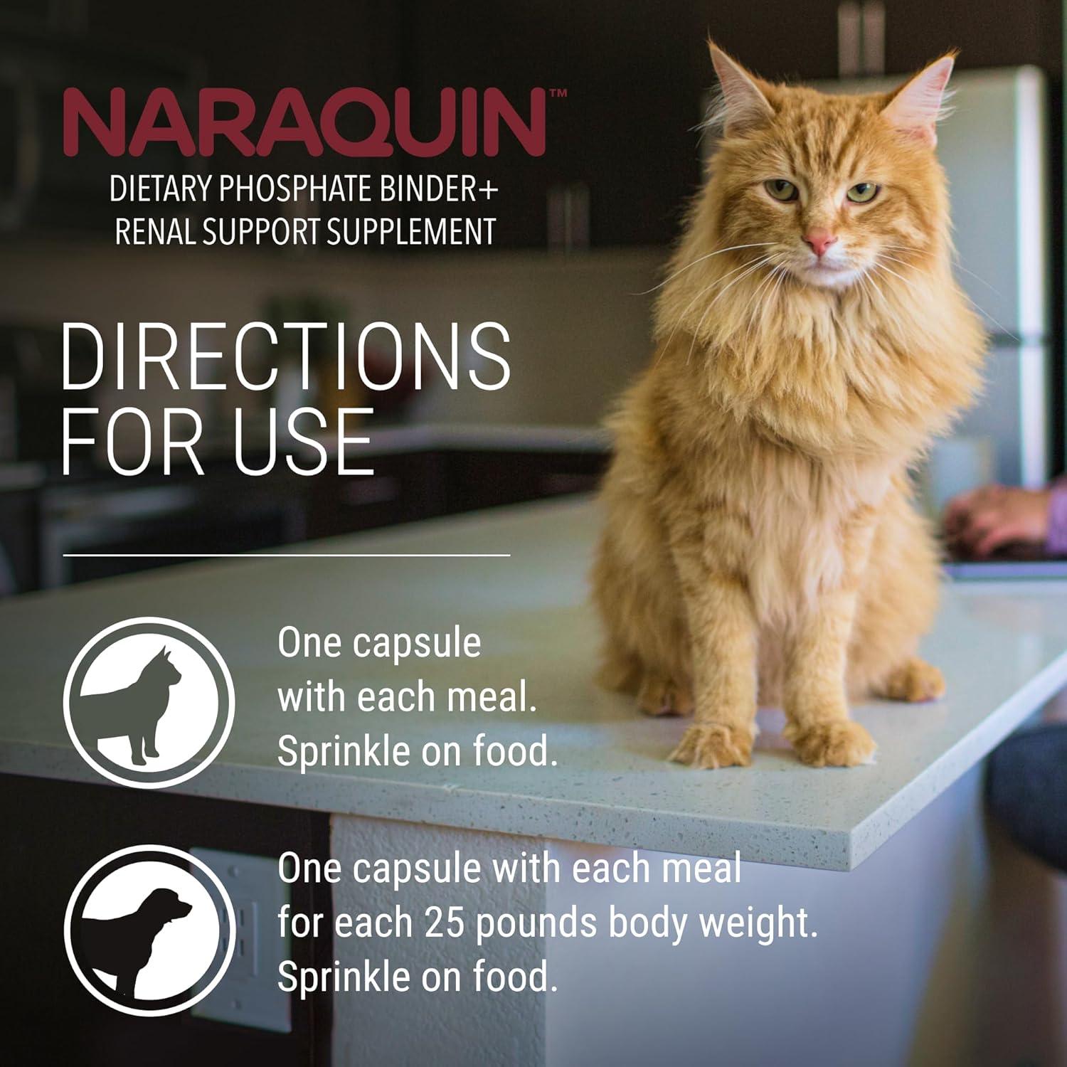 image:imageNutramax Laboratories NARAQUIN Dietary Phosphate Binder Renal Support Supplement for Cats amp Dogs 60 Count60 Count Pack of 2