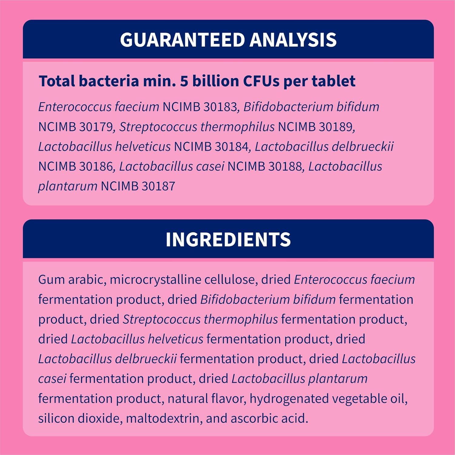 image:imageNutramax Proviable Probiotics for Dogs Daily Digestive Health Supplement with Multiple Strains of Bacteria Dog Probiotics Plus Prebiotics 60 Chewable Tablets60 Count Pack of 1