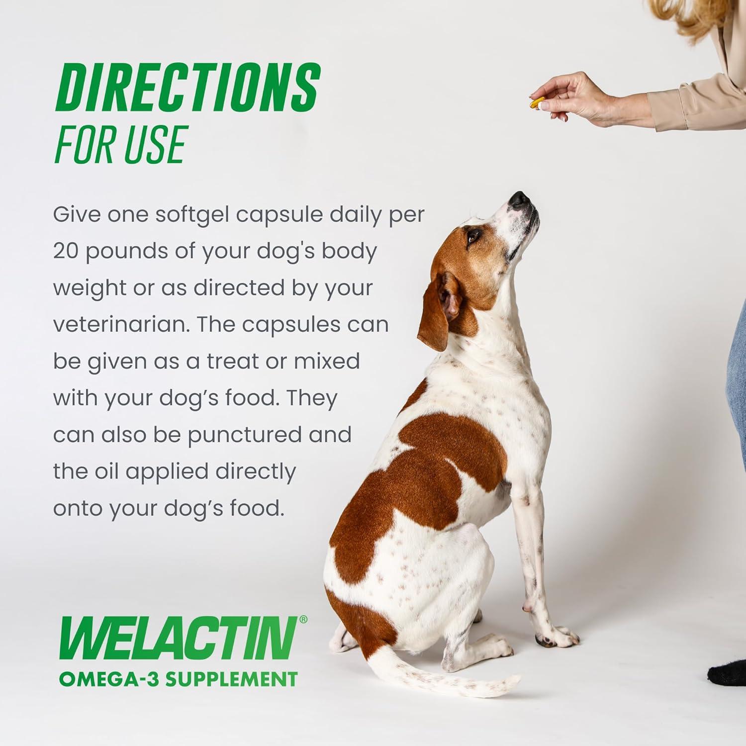 image:imageNutramax Welactin Canine Softgels Omega 3 Supplement for Dogs of all Sizes Softgels 120 Count