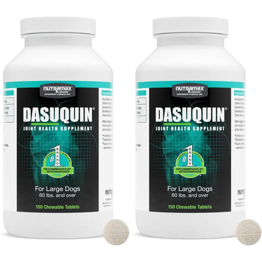 image:imageDasaquin Dog Joint Supplement Chew Tablet 150 Count Dog Size Large 60 lbsLarge Dog Pack of 2