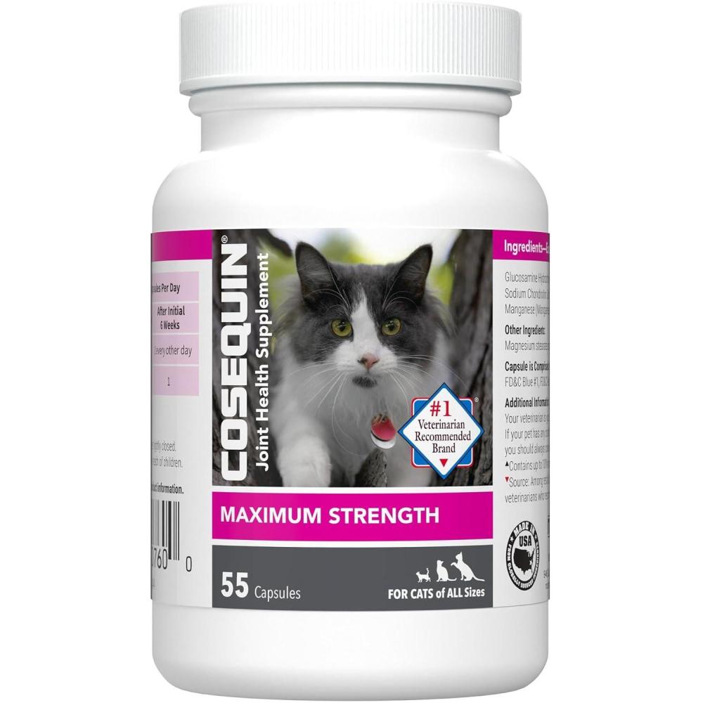 image:imageNutramax Cosequin for Cats Joint Health Supplement Contains Glucosamine for Cats Plus Chondroitin and Boswellia Supports Healthy Joints For All Breeds and Sizes Sprinkle Capsules 60 Count55 Count