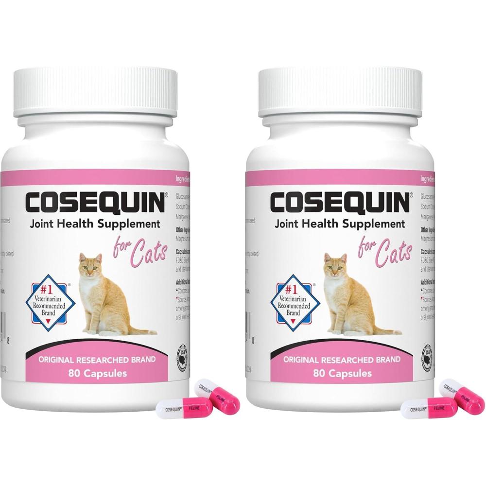 image:imageNutramax Cosequin for Cats Joint Health Supplement Contains Glucosamine for Cats Plus Chondroitin and Boswellia Supports Healthy Joints For All Breeds and Sizes Sprinkle Capsules 60 Count80 Count Pack of 2