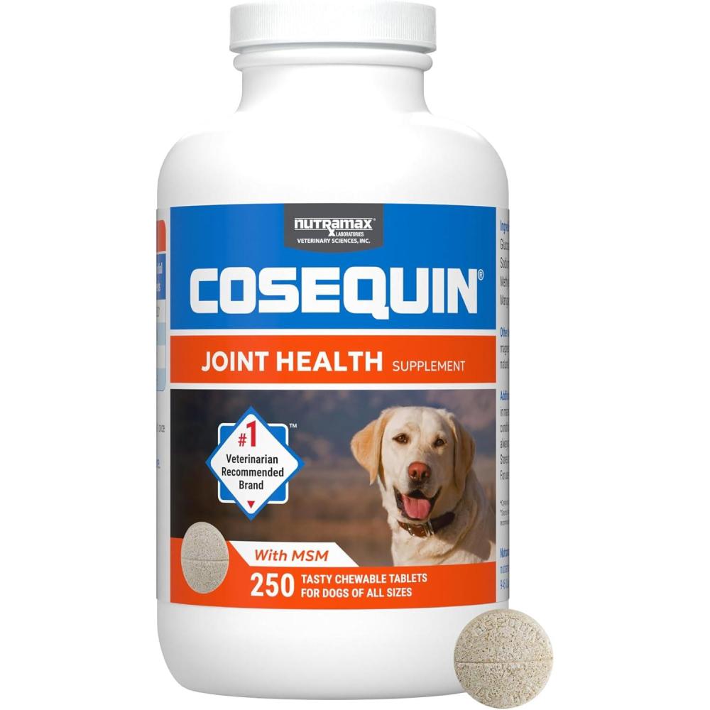 image:imageNutramax Cosequin for Dogs Joint Health Supplement Contains Glucosamine for Dogs Plus Chondroitin and MSM Supports Healthy Joints Chewable Tablets 250 Count250 count