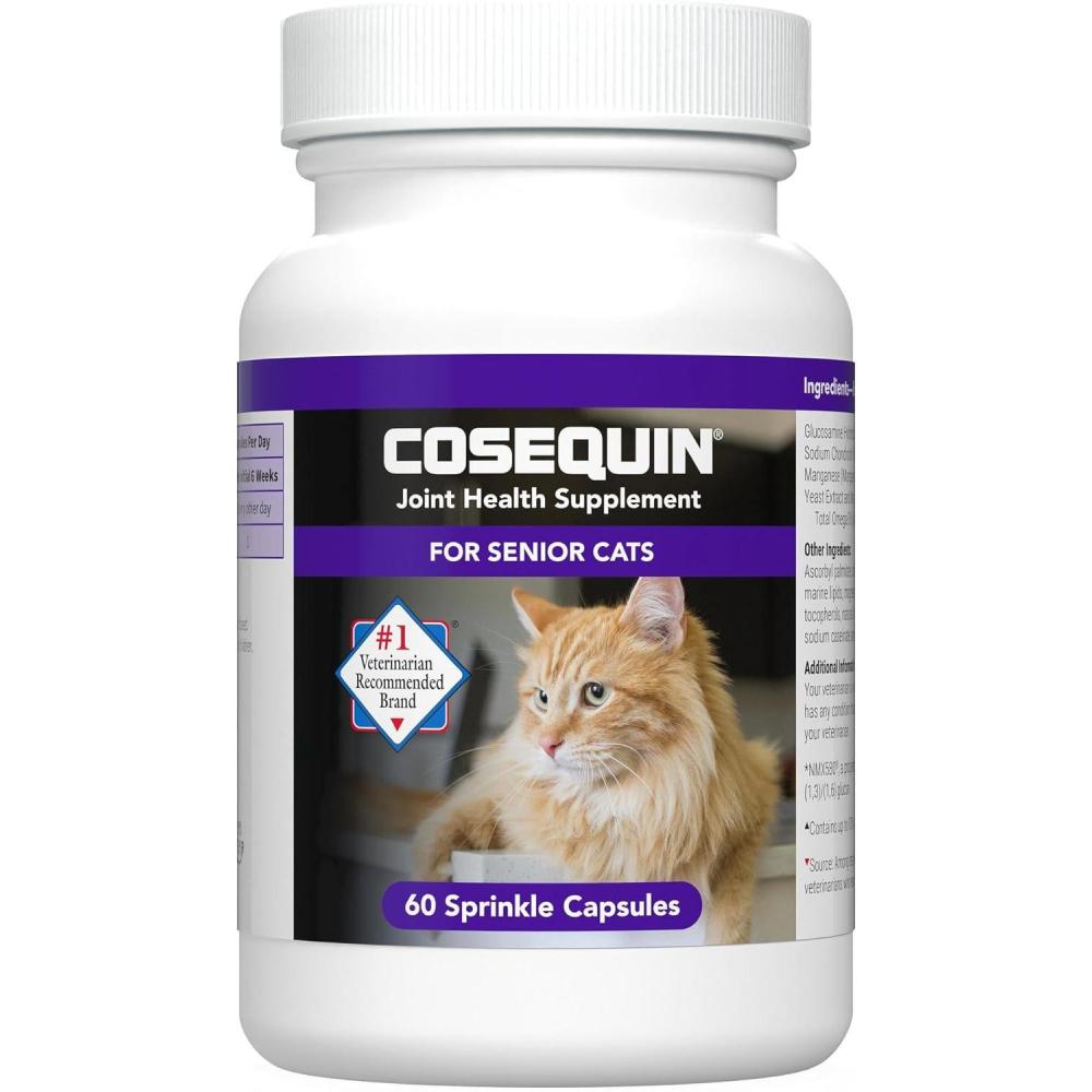 image:imageNutramax Cosequin for Senior Cats Joint Health Supplement Contains Glucosamine for Cats Plus Chondroitin Supports Joint Skin and Coat and Immune Health Sprinkle Capsules 60 Count