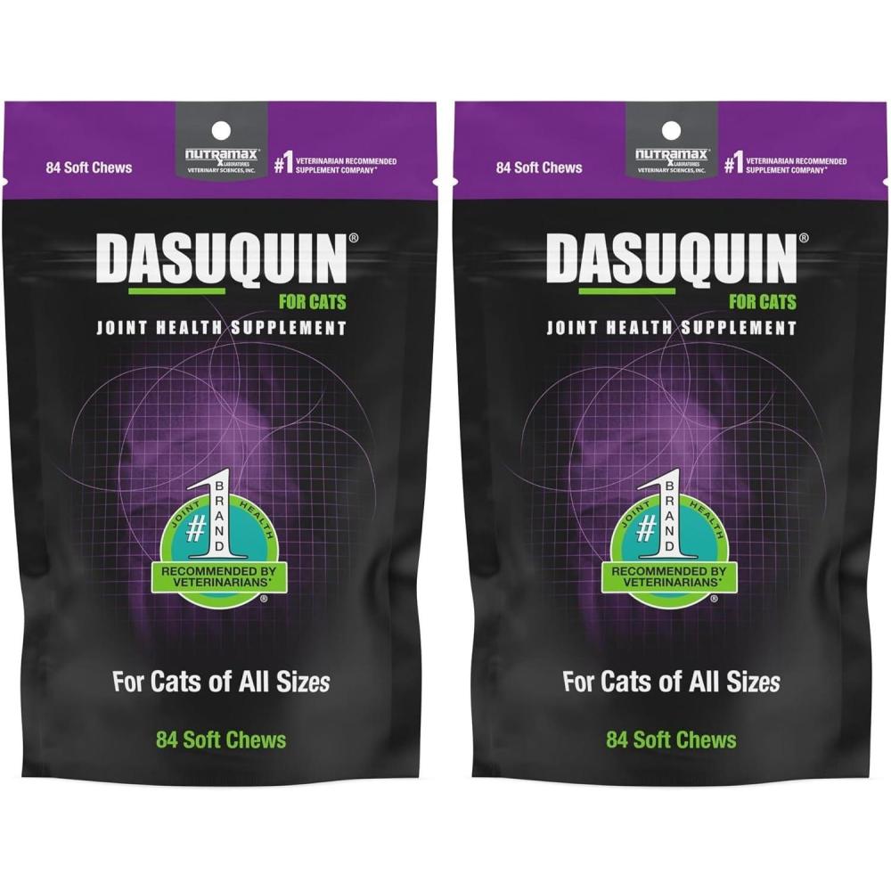 image:imageNutramax Dasuquin Joint Health Supplement for Cats With Glucosamine Chondroitin ASU Boswellia Serrata Extract Green Tea Extract and Omega3 84 Soft Chews84 Count Pack of 2