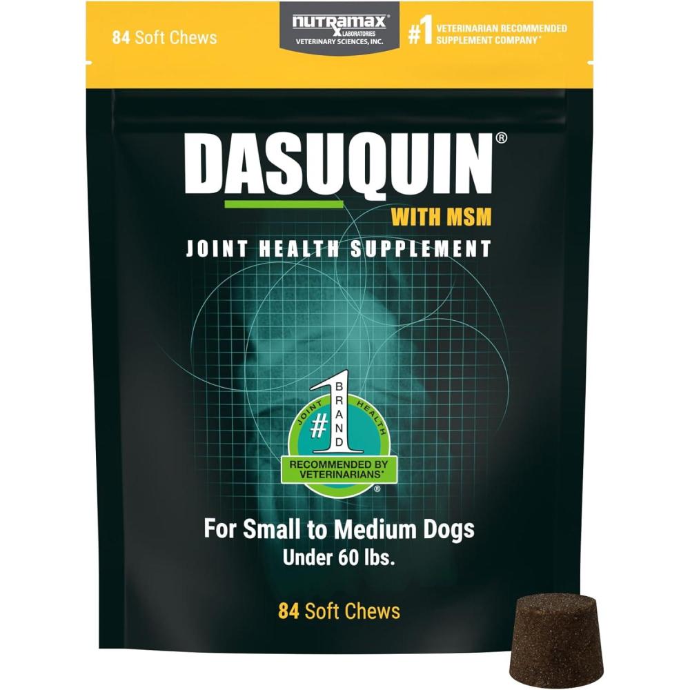 image:imageNutramax Dasuquin for Small to Medium Dogs Joint Health Supplement Contains Glucosamine for Dogs Plus Chondroitin ASU MSM and More Supports Healthy Joints Soft Chews 84 CountSmallMedium Dog Under 60 lbs  84 Count