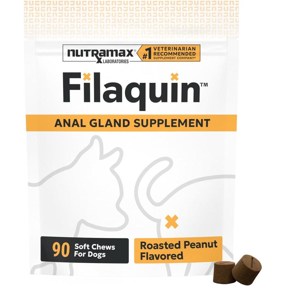image:imageNutramax Filaquin Anal Gland Supplement for Dogs from The Same Company as Cosequin amp Proviable with Pre amp Postbiotics and Psyllium Husk Fiber to Support Anal Gland Health 90 Count Soft Chews