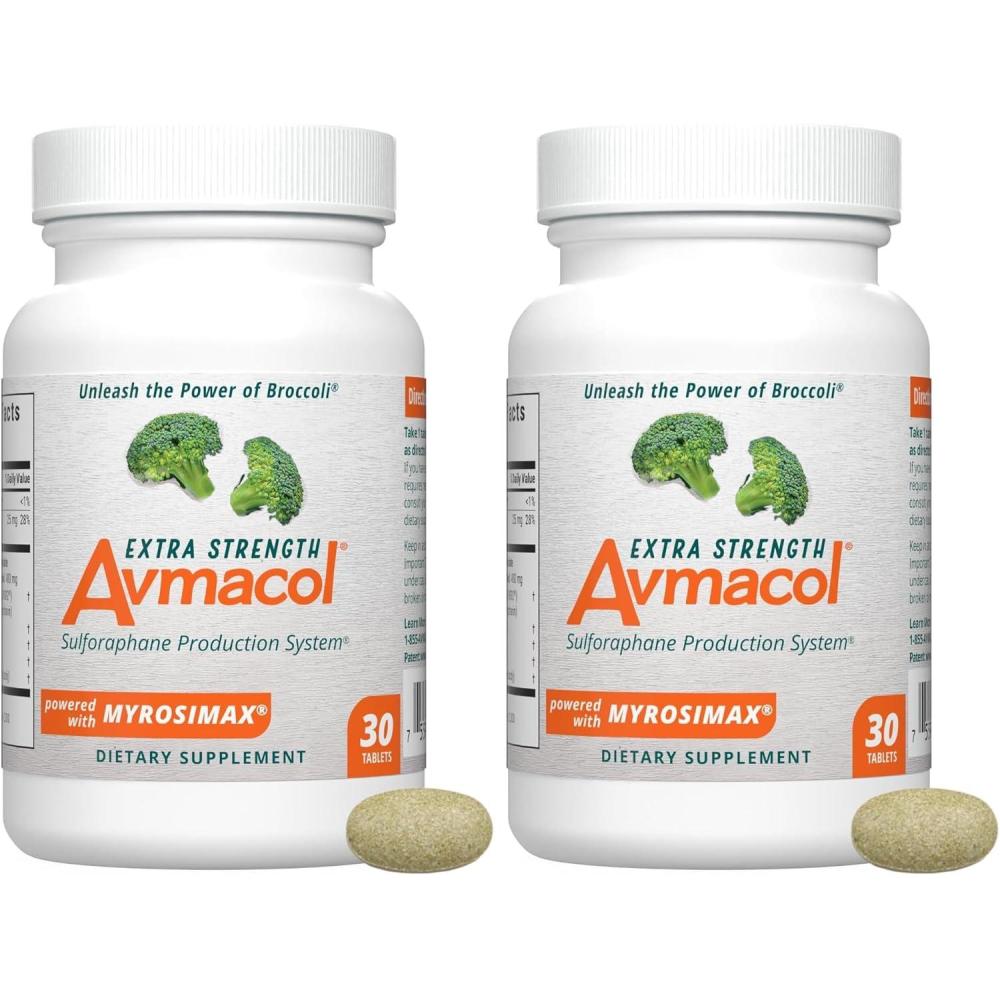 image:imageNutramax Laboratories Avmacol Extra Strength 1 Researched SulforaphaneProducing Brand for Detoxification with Glucoraphanin and Active Myrosinase Immune Health Adults amp Children 30 Tablets30 Count Pack of 2