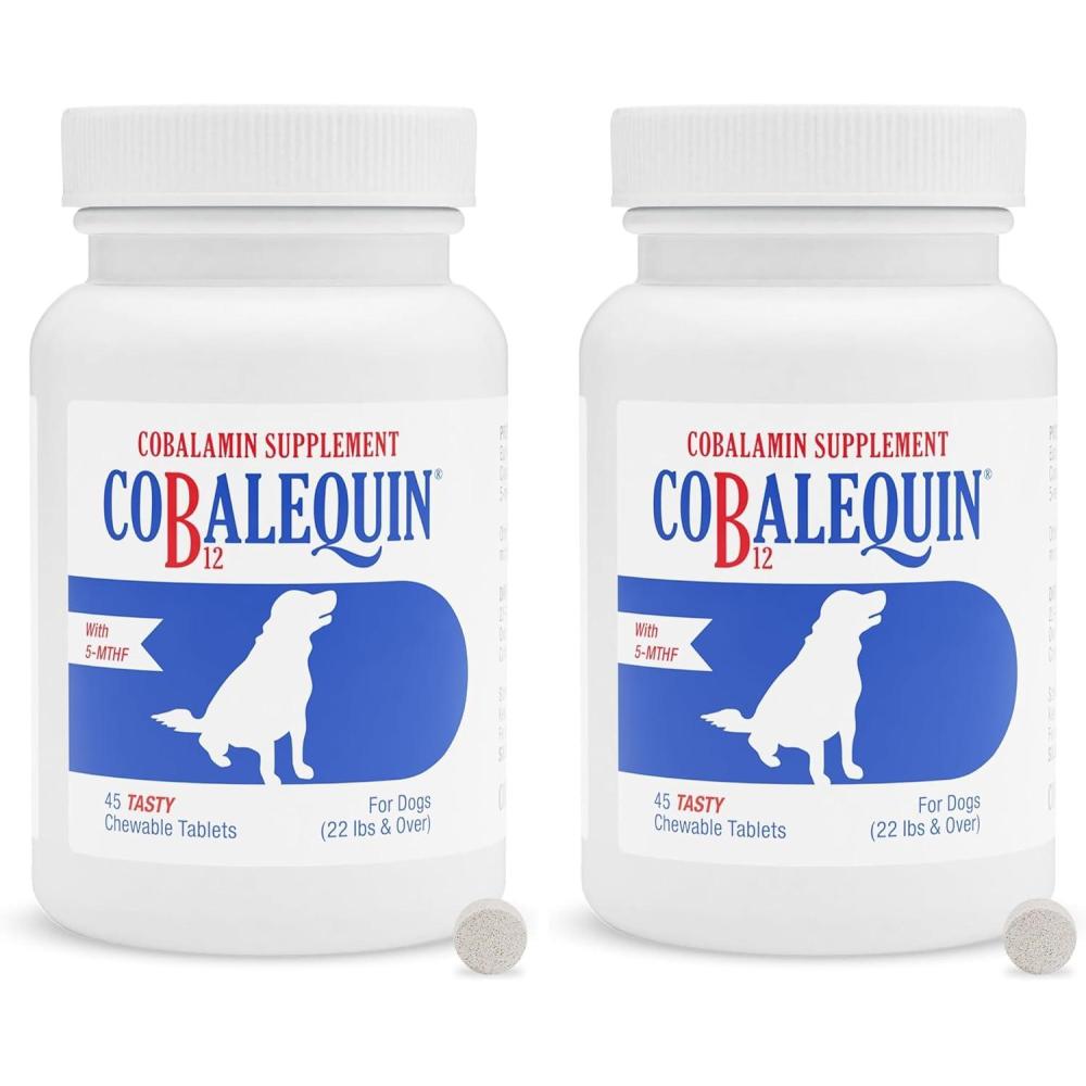 image:imageNutramax Laboratories Cobalequin B12 Supplement for Medium to Large Dogs 45 Chewable Tablets Hydrolyzed Chicken 208 ouncesDogs Only Pack of 2