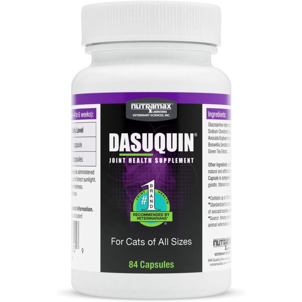 image:imageNutramax Laboratories Dasuquin Joint Health Supplement for Cats With Glucosamine Chondroitin ASU Boswellia Serrata Extract and Green Tea Extract 84 Capsules