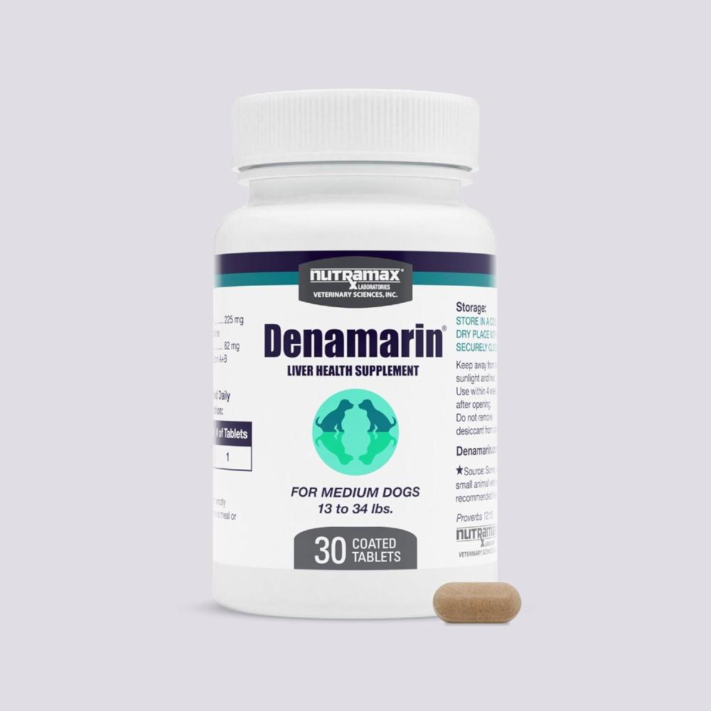 image:imageNutramax Laboratories Denamarin Liver Health Supplement for Medium Dogs  With SAdenosylmethionine SAMe and Silybin 30 Tabletswhite