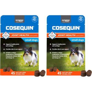 Cosequin Minis Soft Chews Maximum Strength with MSM Plus Omega3, 45 Count(45 Count (Pack of 2))