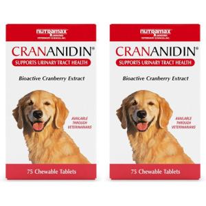Crananidin Urinary Tract Health Supplement Chewable Tablets for Dogs(75 Count (Pack of 2))