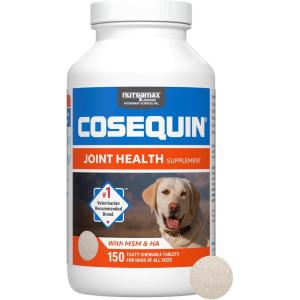 Nutramax Cosequin for Dogs Joint Health Supplement, Contains Glucosamine for Dogs, Plus Chondroitin and MSM, Supports Healthy Joints, Chewable Tablets, 250 Count(150 Count)