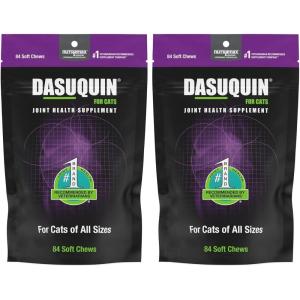 Nutramax Dasuquin Joint Health Supplement for Cats – With Glucosamine, Chondroitin, ASU, Boswellia Serrata Extract, Green Tea Extract, and Omega-3, 84 Soft Chews(84 Count (Pack of 2))