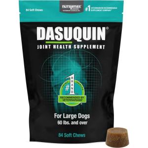 Nutramax Dasuquin for Large Dogs, Joint Health Supplement, Contains Glucosamine for Dogs, Plus Chondroitin, ASU and More, Supports Healthy Joints, Soft Chews, 150 Count(Large Dog 84 Count (Pack of 1))