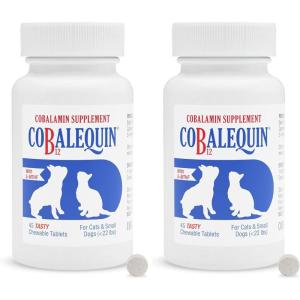 Nutramax Laboratories Cobalequin B12 Supplement for Cats and Small Dogs, 45 Count (Pack of 1)(Small Dogs and Cats (Pack of 2))