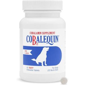 Nutramax Laboratories Cobalequin B12 Supplement for Medium to Large Dogs, 45 Chewable Tablets, Hydrolyzed Chicken, 2.08 ounces(Dogs Only)