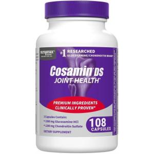 Nutramax Laboratories Cosamin® DS Joint Health Supplement with Glucosamine & Chondroitin for Adult Men & Women, Joint Supplement, 180 Capsules(108 Count (Pack of 1))