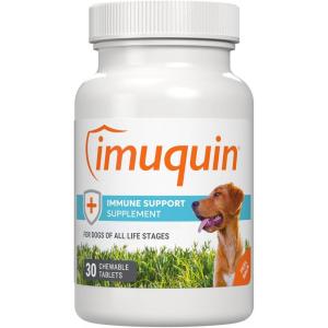 Nutramax Laboratories Nutramax Imuquin Immune Health Supplement Powder for Dogs, with Beta Glucans, Marine Lipids, Vitamins and Minerals, 30 Packets, Updated Version(30 count)
