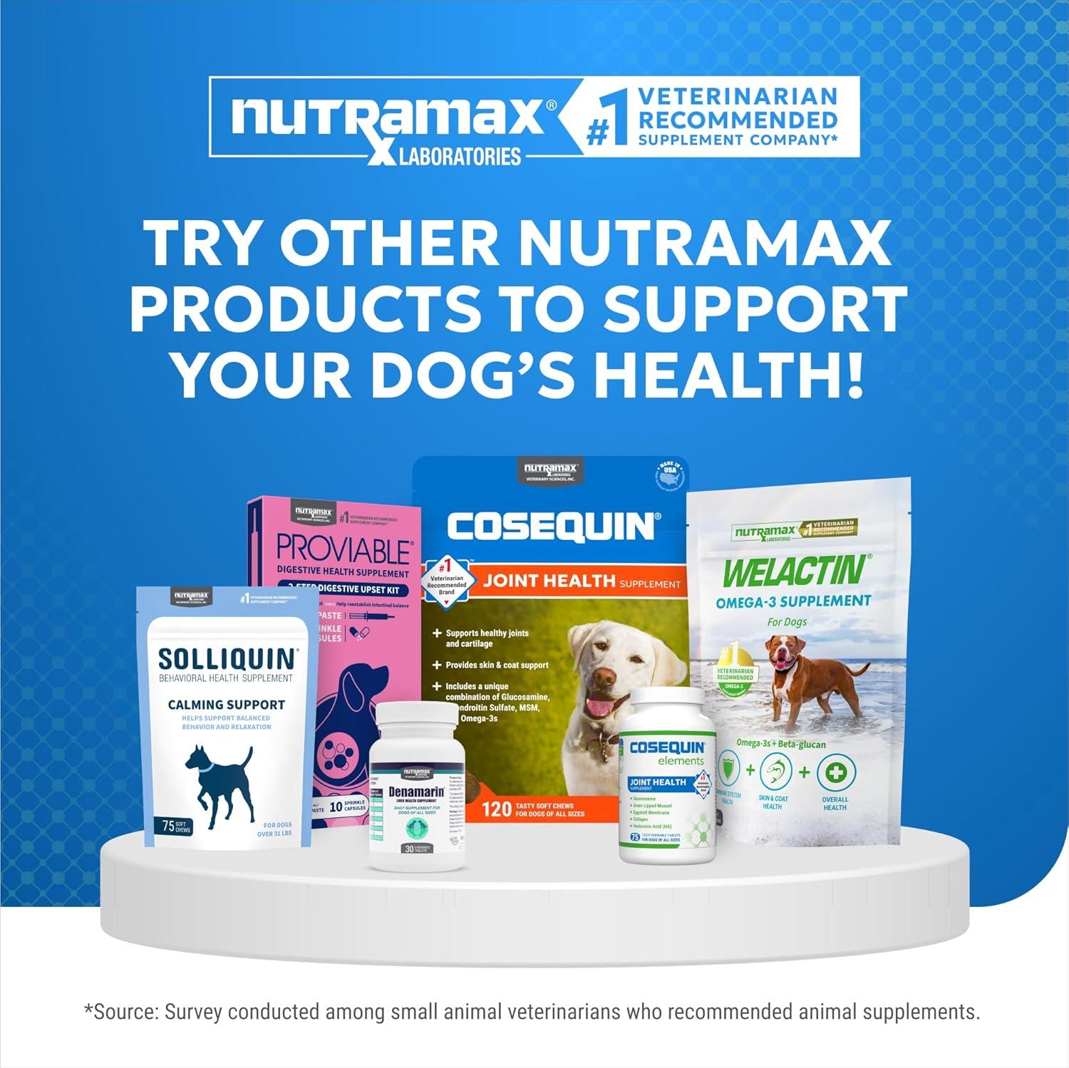 image:imageNutramax Laboratories Cosequin Elements Dog Joint Health Supplement with Glucosamine Green Lipped Mussel Eggshell Membrane amp Hyaluronic Acid 75 Tasty Chewable Tablets for Dogs